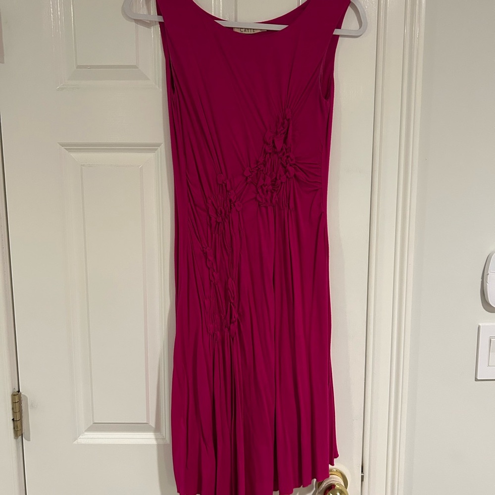 Elegant Pink Sleeveless Dress